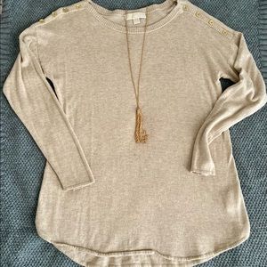 Michael Kors Tan Pullover Sweater